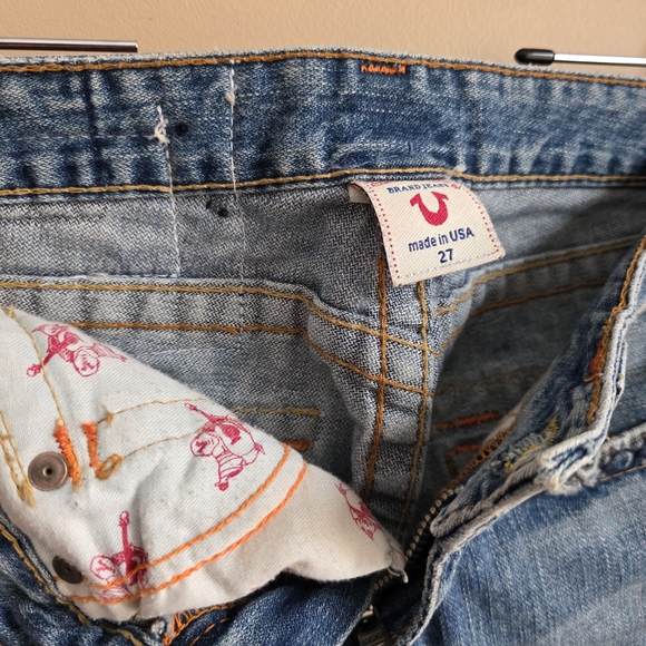 RARE Vintage Y2K True Religion Ashbury Patchwork Flare Jeans Sz 27 Women's - Picture 9 of 16